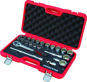 İzeltaş 1114006024 1/2'' On İki Köşe Lokma Anahtar Takımı 24 Parça