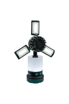 Rox Şarjlı Çok Fonksiyonlu Fanlı Outdoor Kamp Feneri 350 Lümen