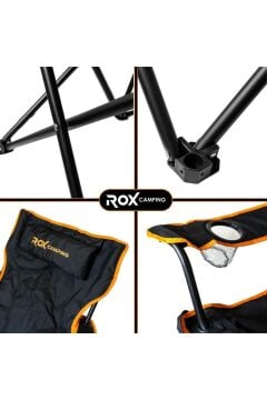Rox Camping Katlanır Kamp Sandalyesi - Siyah