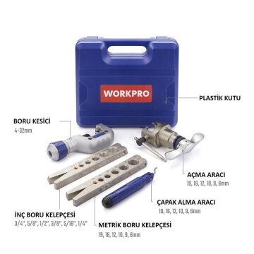 WORKPRO WP303001 5 Parça Profesyonel Havşa Takımı
