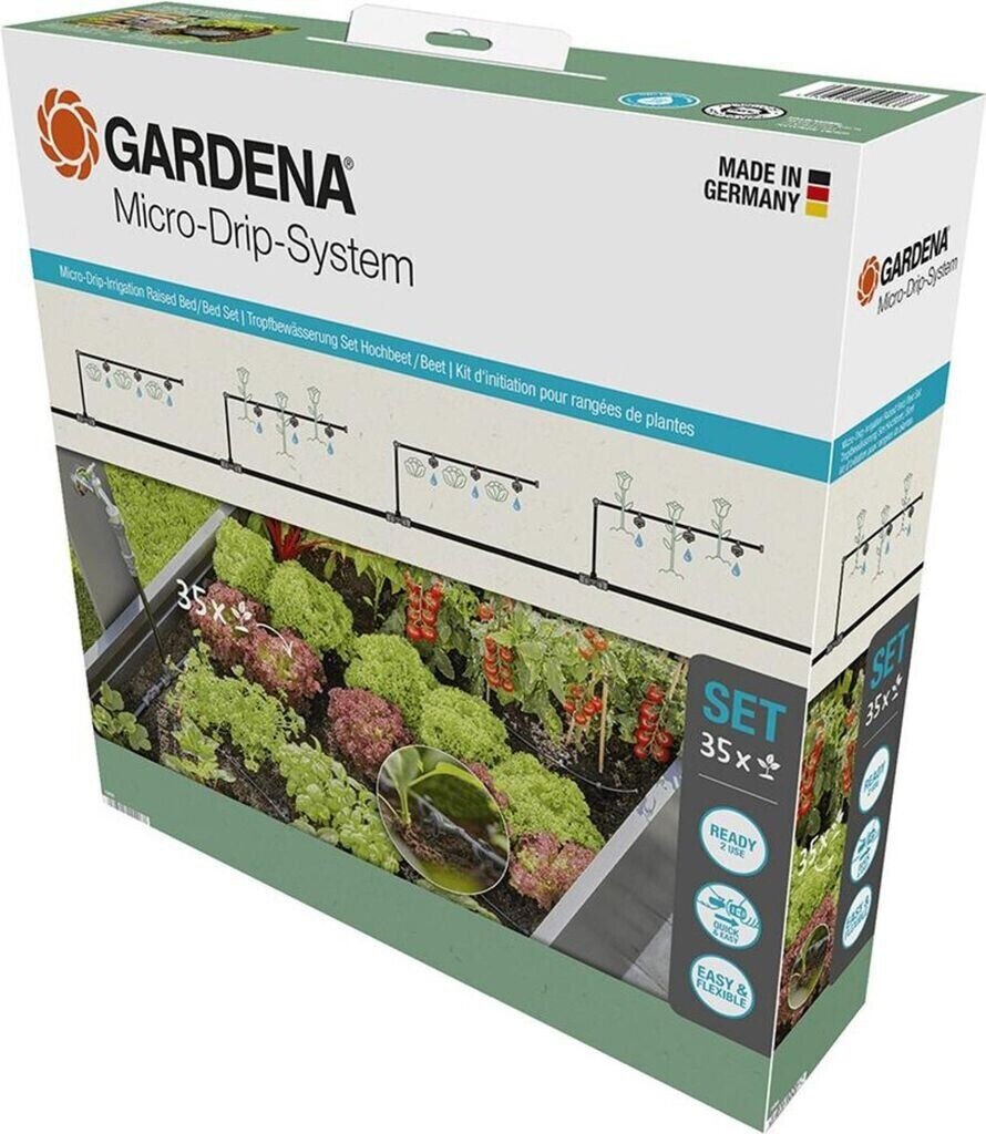 Gardena 13455-20 Mikro Damlama Sulama Yükseltilmiş Yatak/Yatak Seti (35 bitki)