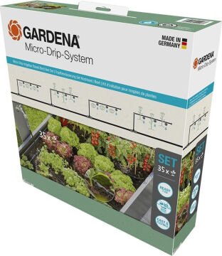 Gardena 13455-20 Mikro Damlama Sulama Yükseltilmiş Yatak/Yatak Seti (35 bitki)