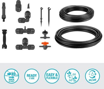 Gardena 13455-20 Mikro Damlama Sulama Yükseltilmiş Yatak/Yatak Seti (35 bitki)
