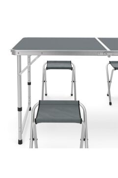 Rox Camping 0313 Tabureli Yükseklik Ayarlı Katlanır Kamp Masası Seti