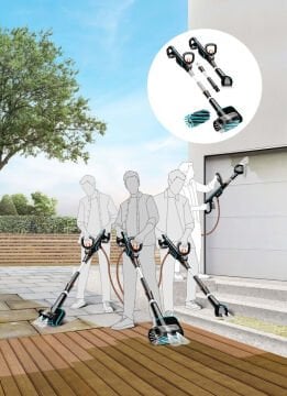 Gardena 14842-20 Akülü Çoklu Temizleyici AquaBrush Evrensel 04/18V P4A Kullanıma Hazır Set