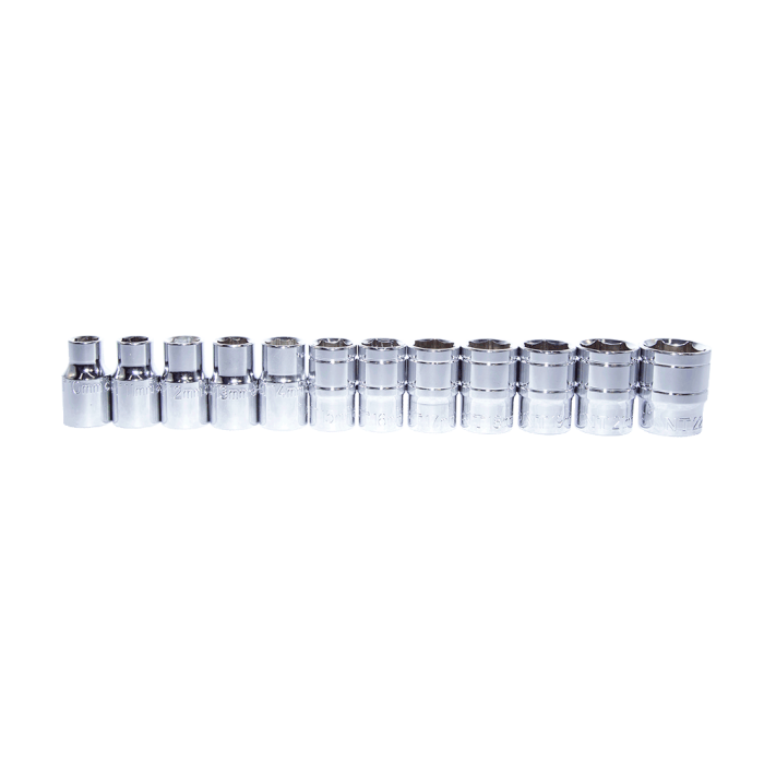 NT Tools NCSET73 12 Parça 1/2'' Altı Köşe CR-V Lokma Seti