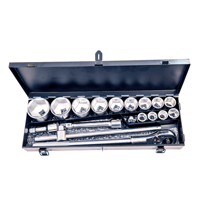 NT Tools NCSET34 19 Parça 3/4'' Altı Köşe CR-V Lokma Seti