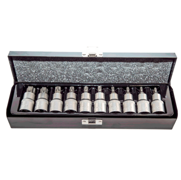 NT Tools NCSET12T 11 Parça 1/2'' CR-V Torx Lokma Seti