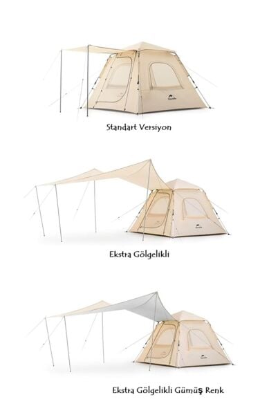 Naturehike Ango UPF 50+ Otomatik Kurulum Kamp Çadırı