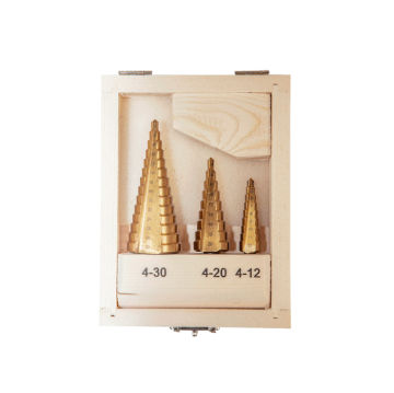 Cone CONSET2 3 Parça Titanyum Kaplı Kademeli Matkap Ucu Takımı