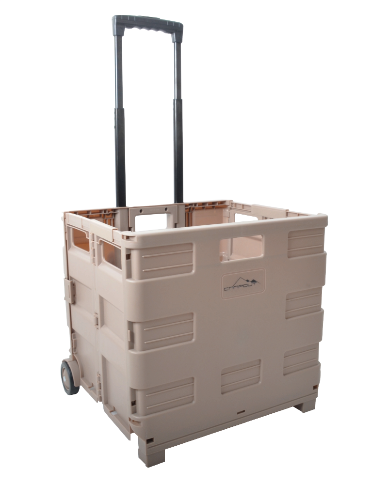 CAMPOUT KATLANIR TEKERLEKLİ KAMP KASASI KAHVERENGİ