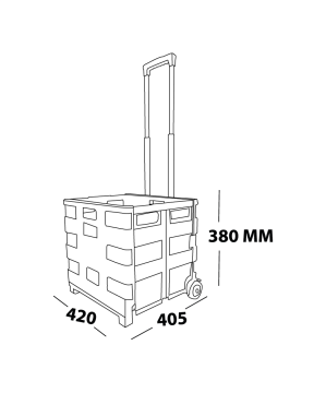 CAMPOUT KATLANIR TEKERLEKLİ KAMP KASASI KAHVERENGİ