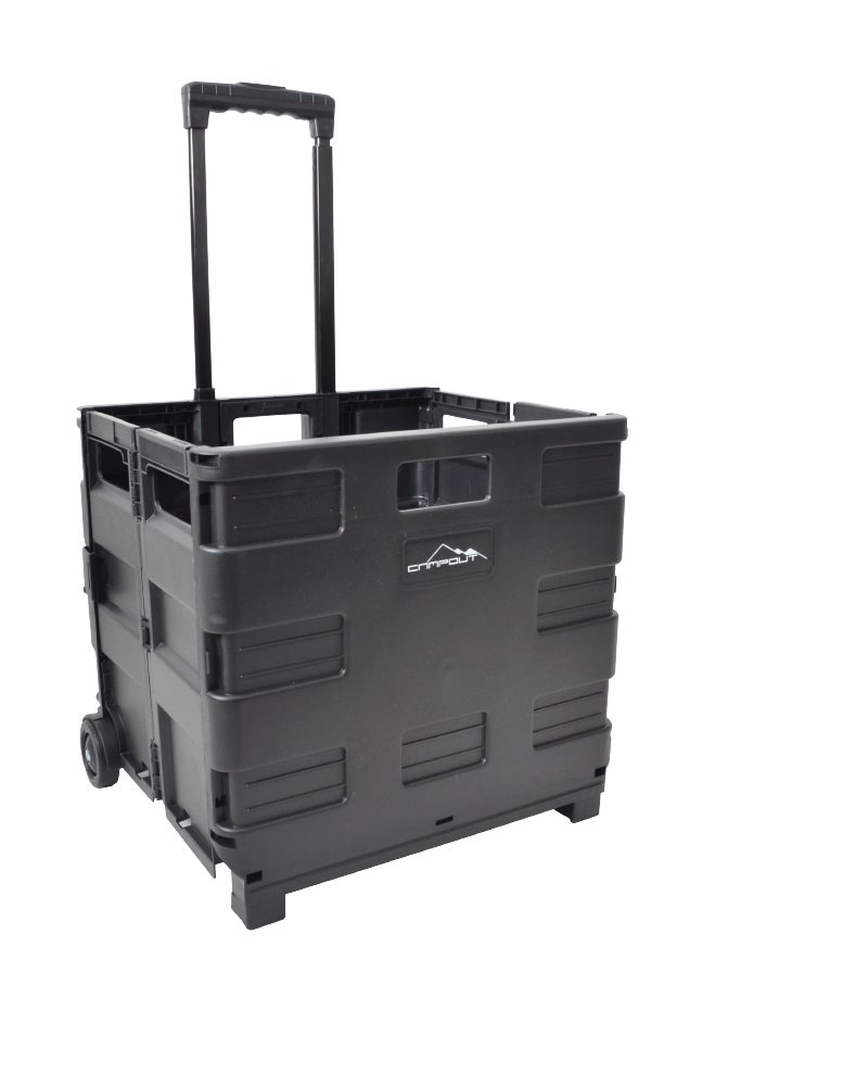 CAMPOUT KATLANIR TEKERLEKLİ KAMP KASASI SİYAH