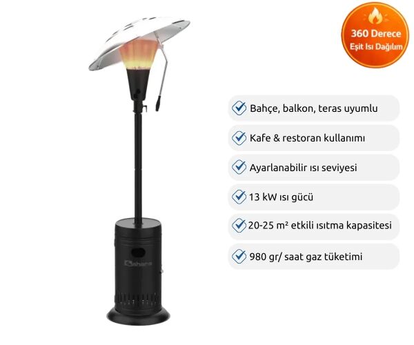 Aygaz 360° Isı Odağı Dış Mekan Isıtıcı - 13kW