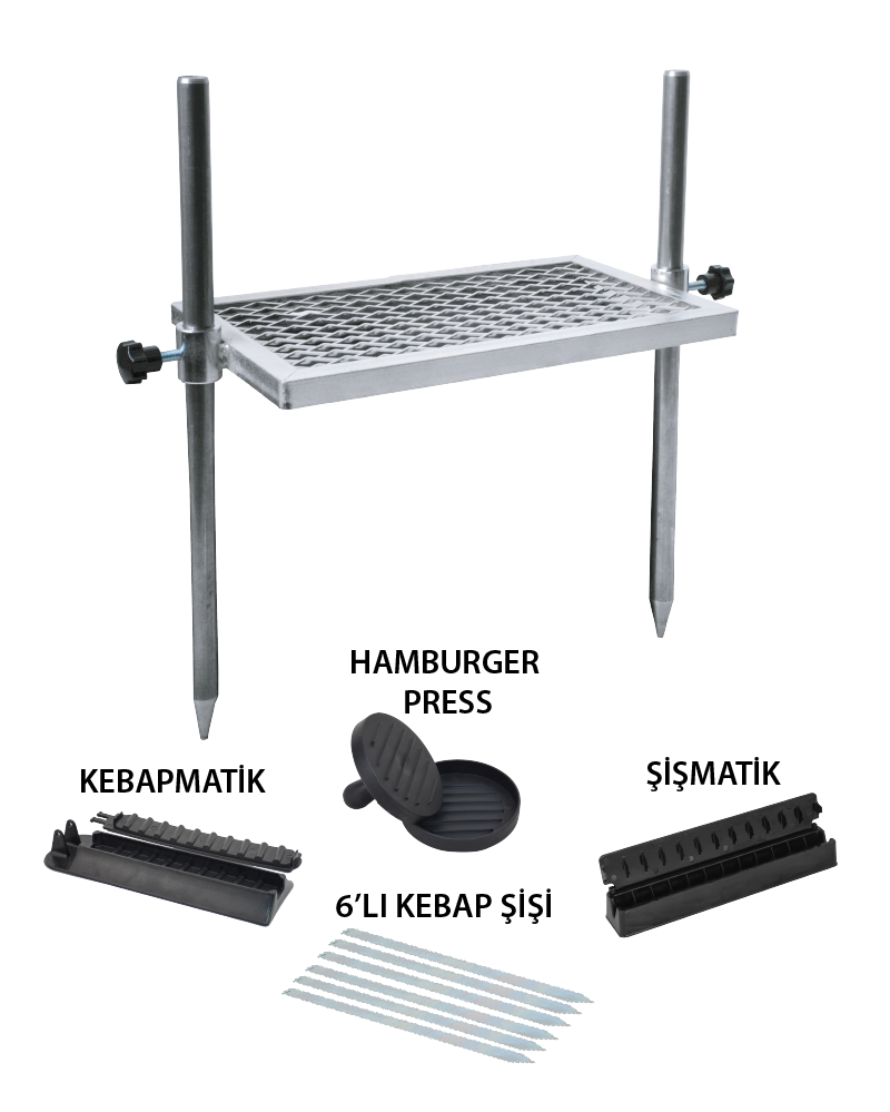 NURGAZ YÜKSEKLİK AYARLI IZGARA KÜÇÜK SET