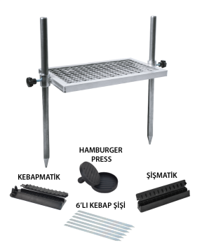 NURGAZ YÜKSEKLİK AYARLI IZGARA KÜÇÜK SET