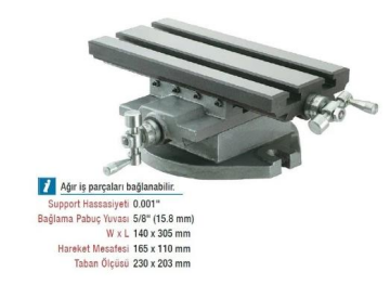 DW Machinery DWZ2002536 140 x 305 mm. Hassas Hareketli Support