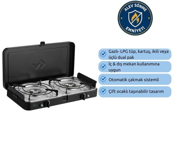 Aygaz Cadac 2 Cook 3 Turbo FFD Ocaklı İç Mekan Kullanımına Uygun Kamp Ocağı