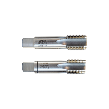 Maier DIN5157 Düz Kanal 2 Parçalı Takım -Gaz Diş-HSS Makine Kılavuzları (Ölçü Seçeneklerine Bakınız) G7/8'' x 14