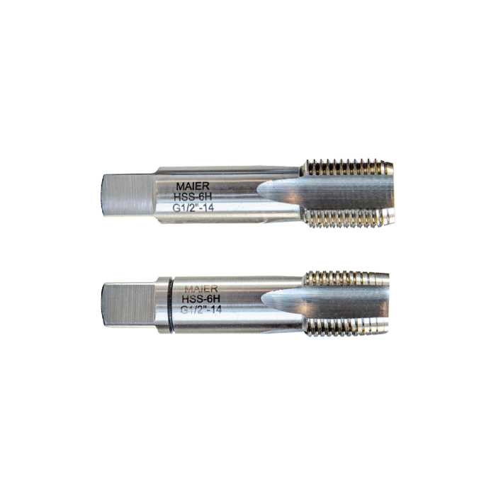 Maier DIN5157 Düz Kanal 2 Parçalı Takım -Gaz Diş-HSS Makine Kılavuzları (Ölçü Seçeneklerine Bakınız) G7/8'' x 14