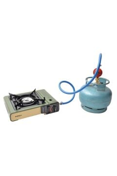 NURGAZ NG 501 Portatif Tekli Ocak + Hortum Dedantör Set