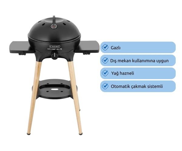 Aygaz Cadac Citi Chef 40 FS Barbekü - Ahşap Ayaklı