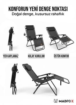Madfox EasyRest Katlanır Şezlong Sandalye