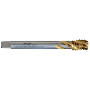 Werka DIN376/C HSSE-TiN 35° Helis Makine Kılavuzu(Ölçü Seçeneklerine Bakınız) M14 x 2