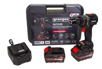 Grangos GCD25-F2 20V 5 Ah Çift Akülü Darbeli Matkap