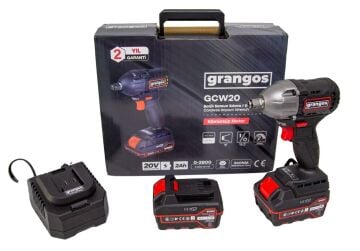 Grangos GCW20-F2 20V 5 Ah Çift Akülü Somun Sıkma