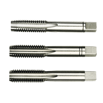 Maier DIN 351 3 Parçalı Takım - Whitworth - HSS El Kılavuzları  (Ölçü Seçeneklerine Bakınız) BSW 1'' x 8