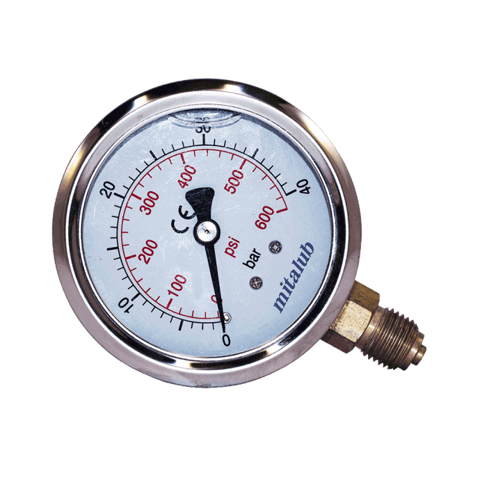 Mitalub Gliserinli Paslanmaz Alttan Manometreler (Ölçü Seçeneklerine Bakınız) 100mm x 60bar