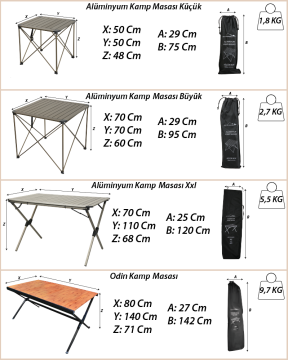 CAMPOUT ALÜMİNYUM KAMP MASASI BÜYÜK
