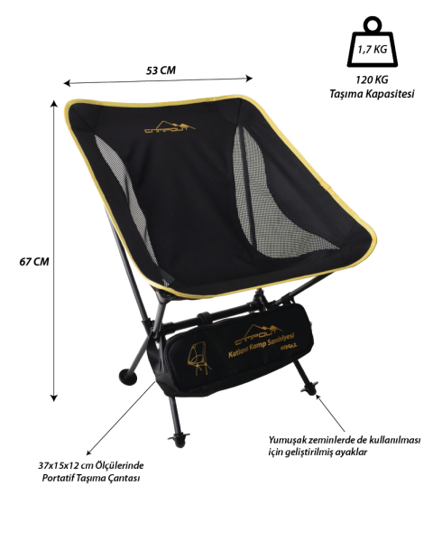 CAMPOUT PRATİK KAMP SANDALYESİ