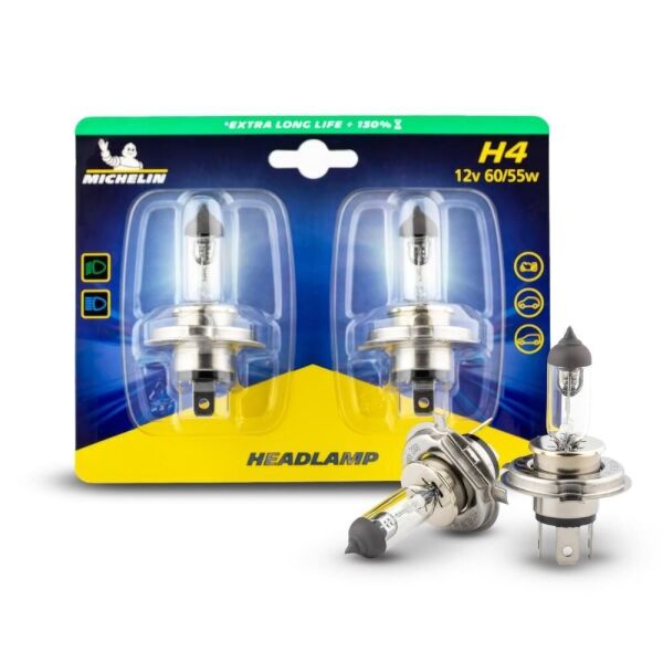 Michelin 12Volt60/55Watt 1650 Lümen H4 2’li Halojen Far Seti