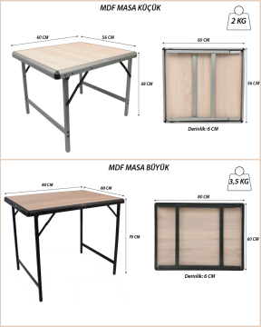 CAMPOUT MDF KATLANIR KAMP MASASI KÜÇÜK