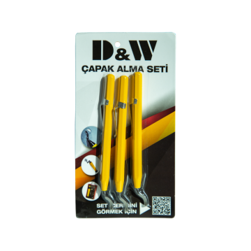 DW Z3801052 3 Parça Sabit bıçaklı Çapak Alma Seti