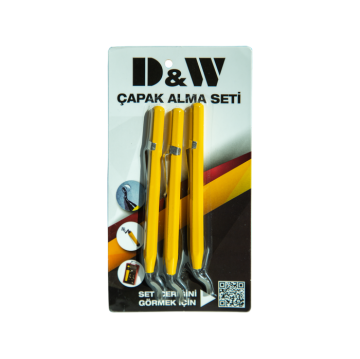 DW Z3801052 3 Parça Sabit bıçaklı Çapak Alma Seti