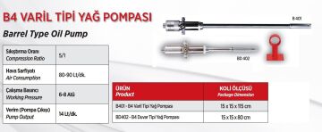 CKM B4 Varil Tipi Yağ Pompası B401 15 x 15 x 115 cm