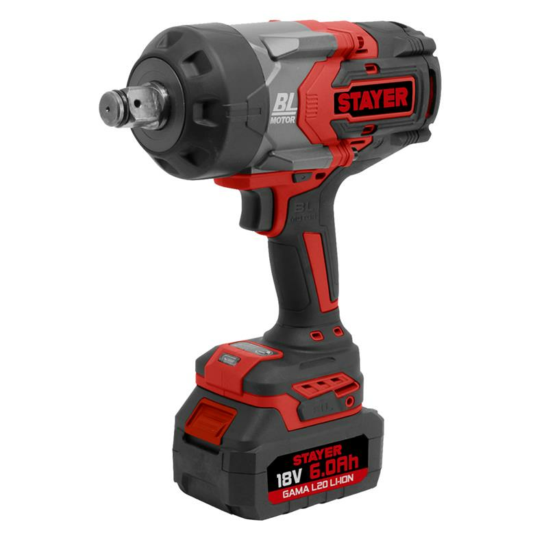 Stayer IWB1600 Kömürsüz Çift Akülü Somun Sıkma 1/2'' Li-ion 18V 7.5Ah