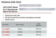 Werka Orta Sert Paslanmaz Çelik Cetvel (Ölçü Seçeneklerine Bakınız) 500mm