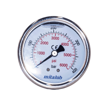 Mitalub Gliserinli Paslanmaz Arkadan Manometreler(Ölçü Seçeneklerine Bakınız)