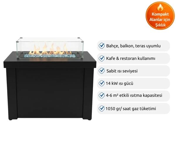 Aygaz Lhotse 960 GB Dış Mekan Isıtıcı Cam Boncuklu - Kılıf Hediyeli