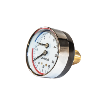 Mitalub Termometreli Arkadan Manometreler (Ölçü Seçeneklerine Bakınız)