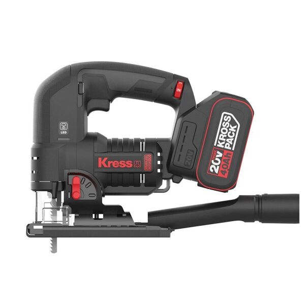 Kress KUE26 20Volt 4.0Ah Li-ion Çift Akülü Profesyonel Kömürsüz Devir Ayarlı Şarjlı Dekupaj Testere