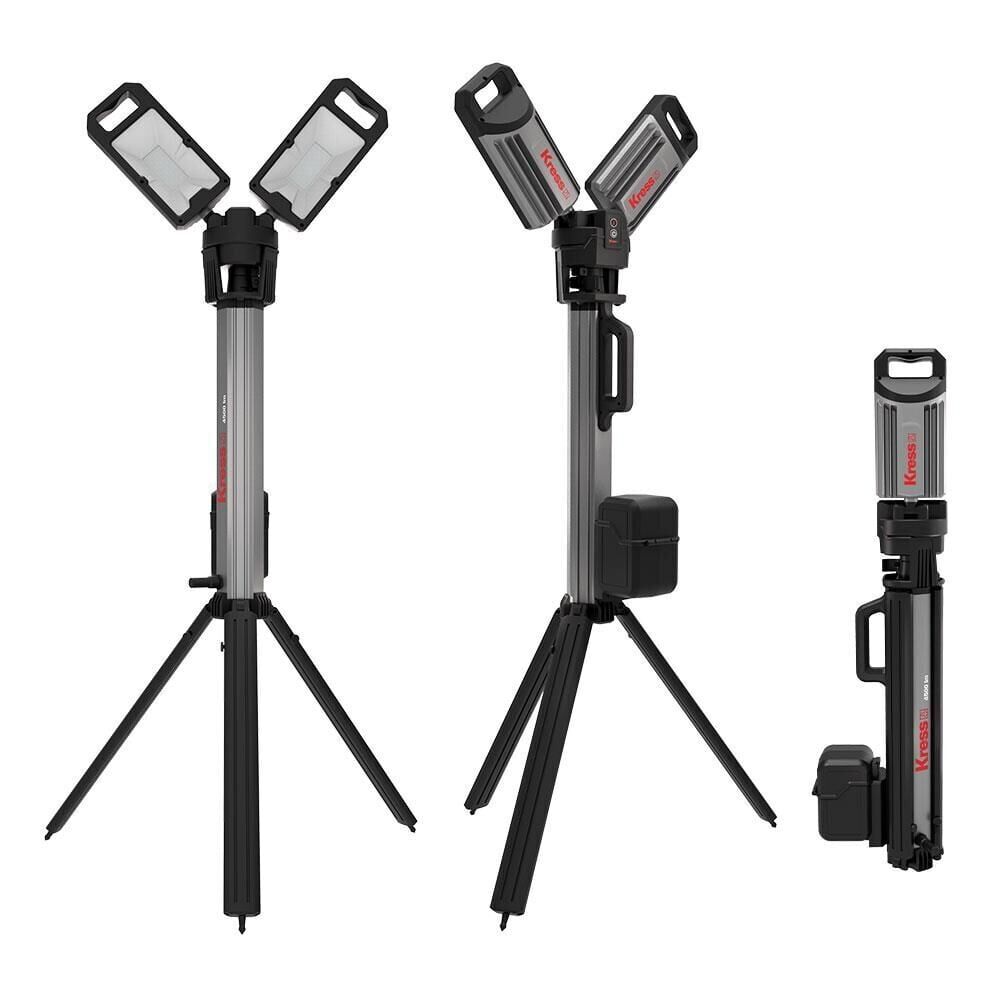 Kress KUF09.9 20Volt 2000/4500 Lümen Profesyonel Kule Tipi Teleskopik Katlanabilir LED Projektör (Akü Dahil Değildir)