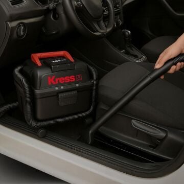 Kress KH035.9 20Volt 250W/17Kpa Flexi Esnek Hortumlu Şarjlı Islak/Kuru Süpürge & Üfleme (Akü Dahil Değildir)
