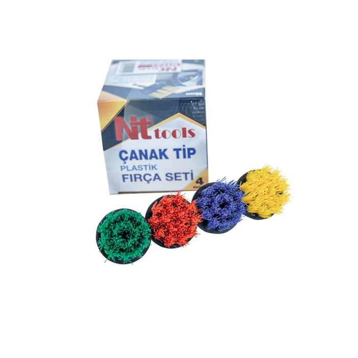 NT Tools NTF21 4 Parça Çanak Tip Matkap Fırça Seti