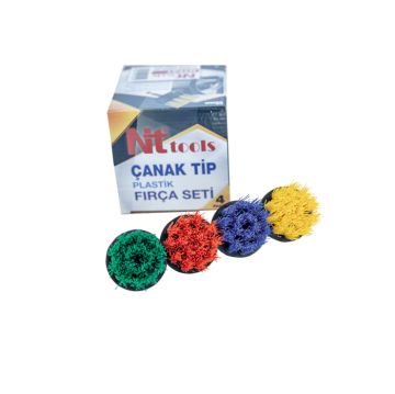 NT Tools NTF21 4 Parça Çanak Tip Matkap Fırça Seti