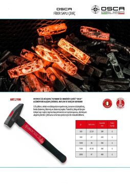 OSCA 1000 Gr Fiber Saplı Çekiç